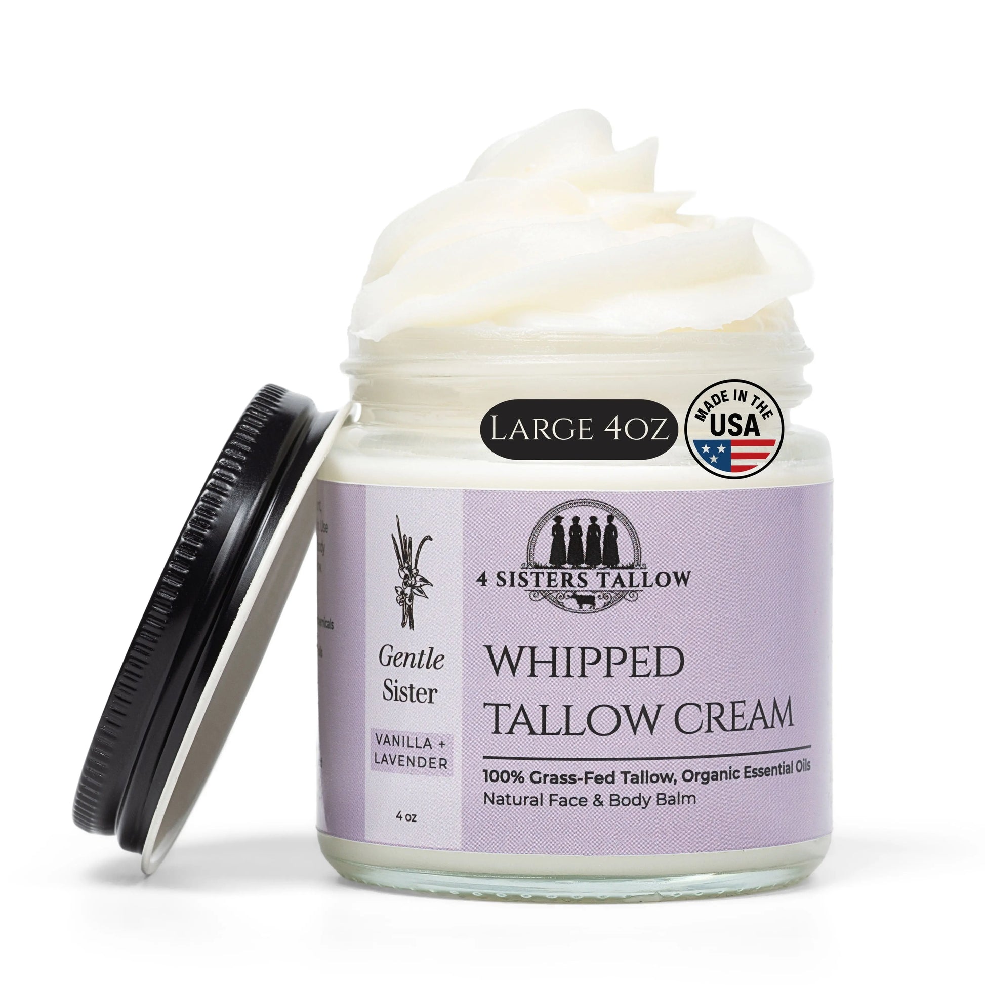 Scent: Lavender & Vanilla Gentle Sister Whipped Tallow Balm for face and skin