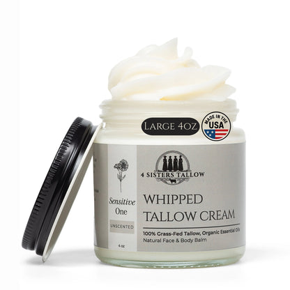 Scent: Unscented Whipped Tallow Balm for face and skin