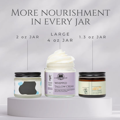 Scent: Lavender & Vanilla Gentle Sister Whipped Tallow Balm for face and skin