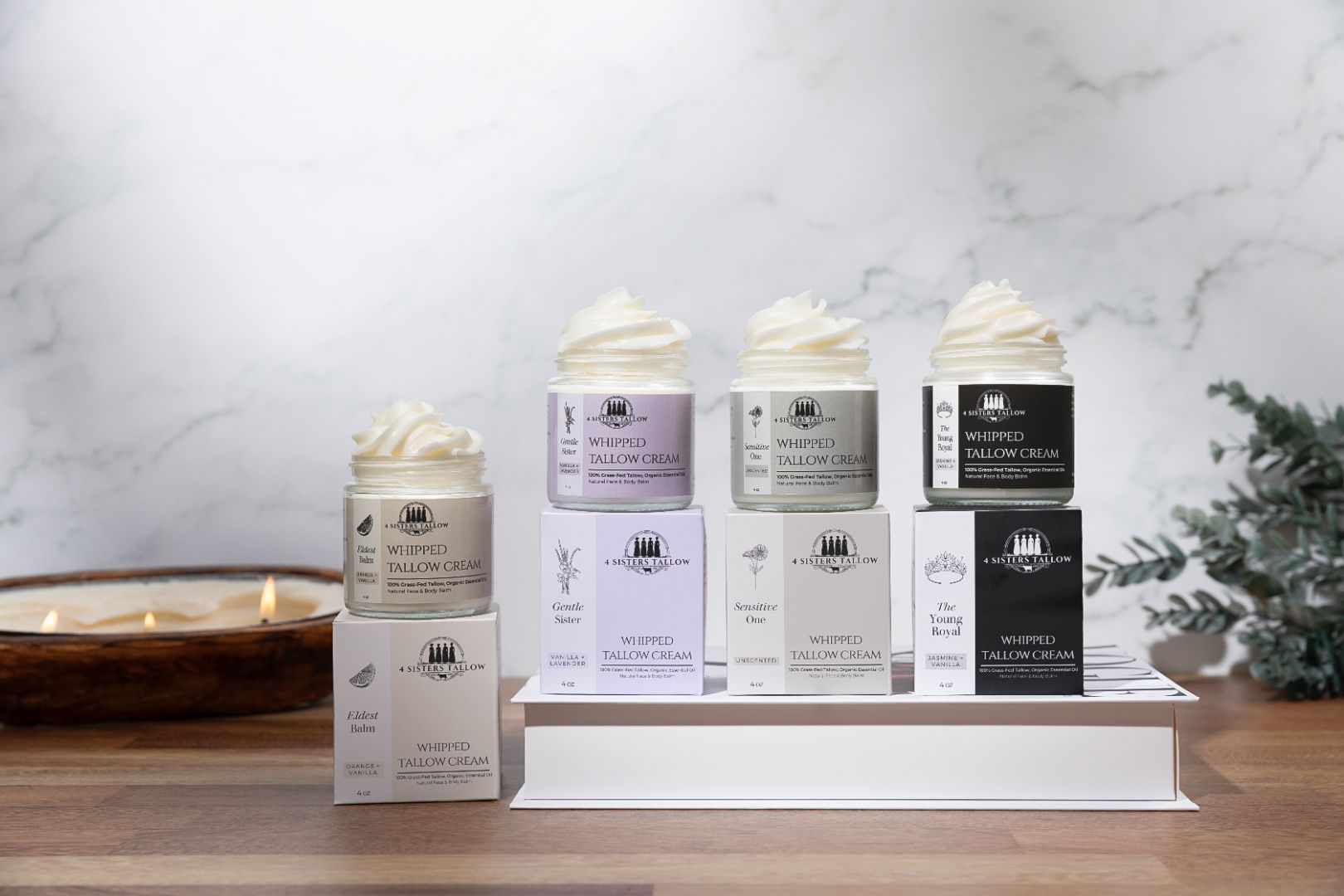 whipped tallow for face, tallow for skin, beef tallow for skin, four sisters tallow